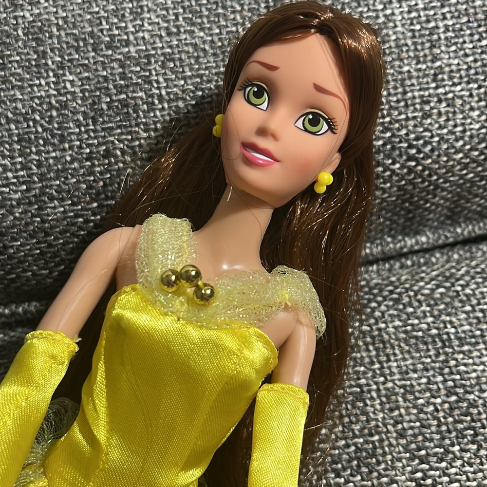 Barbie Belle Yellow Princess Doll with Gown - Picture 4 of 7